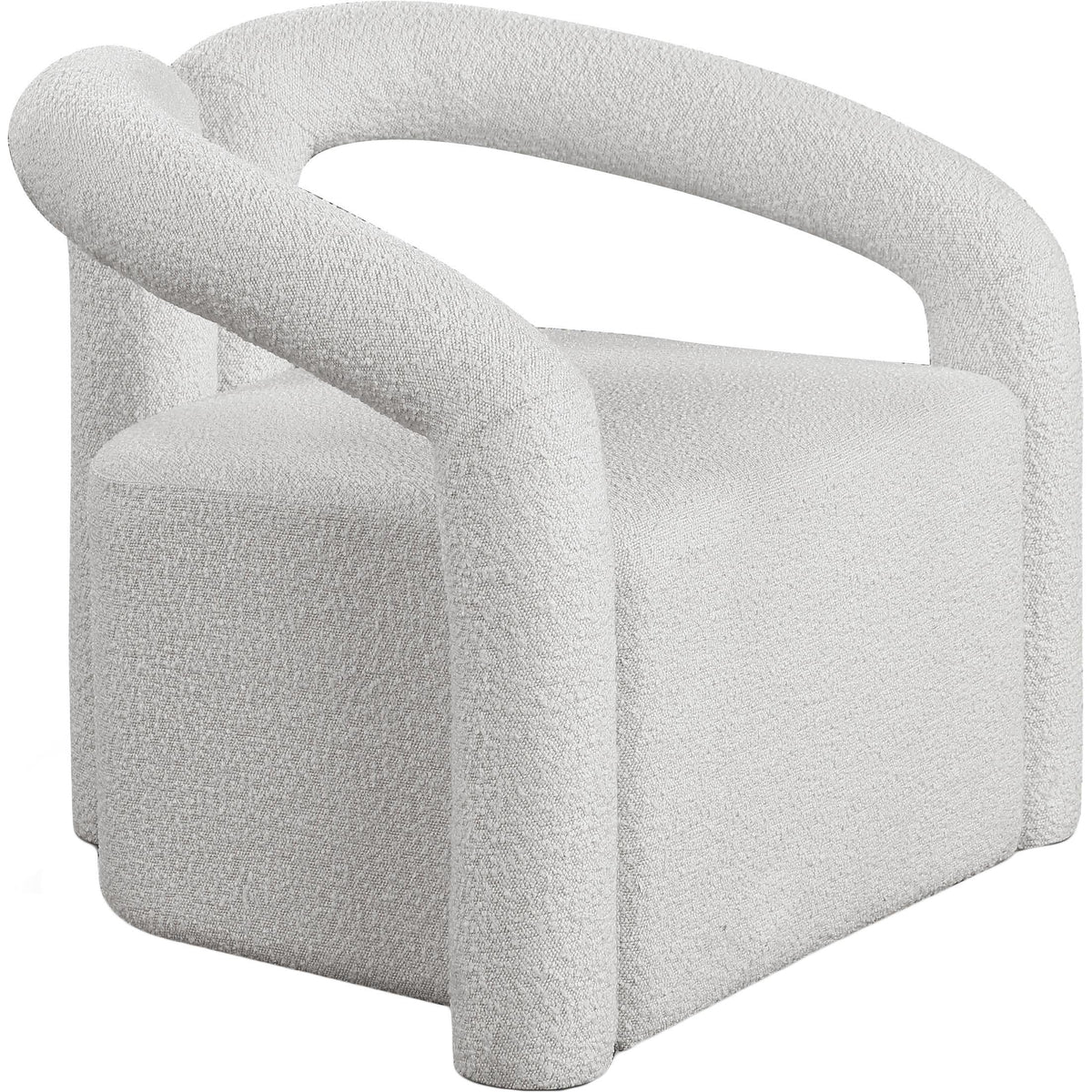 Meridian Otto Cream Boucle Fabric Accent Chair