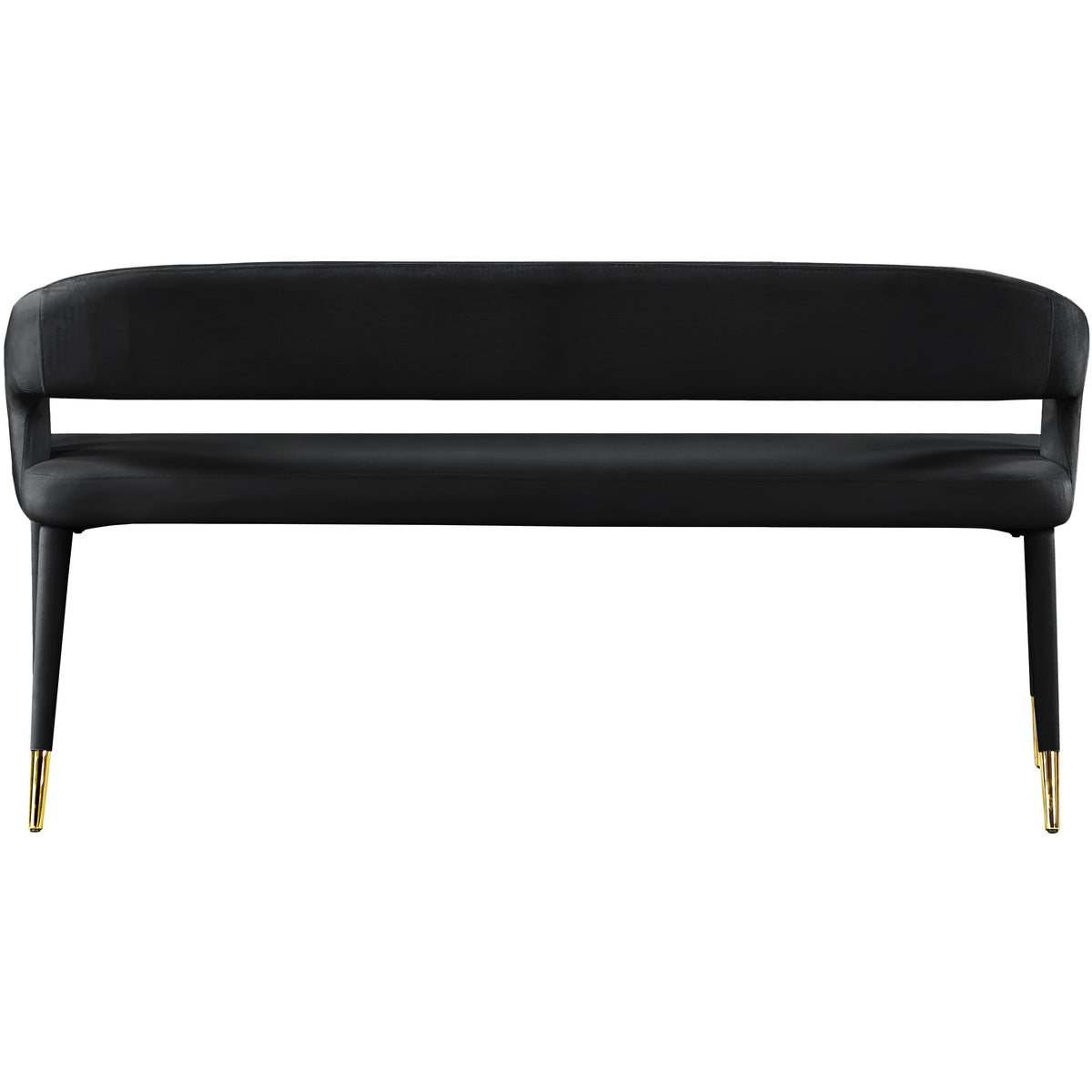 Meridian Destiny Black Velvet Bench
