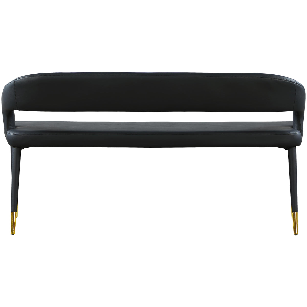 Meridian Destiny Black Vegan Leather Bench