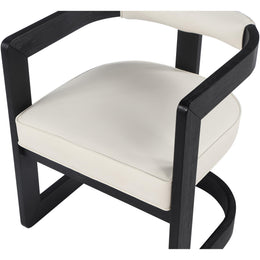 Meridian Manchester Cream Vegan Leather Dining Chair