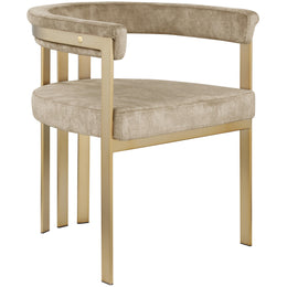Meridian Marcello Beige Velvet Dining Chair