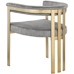 Meridian Marcello Grey Velvet Dining Chair