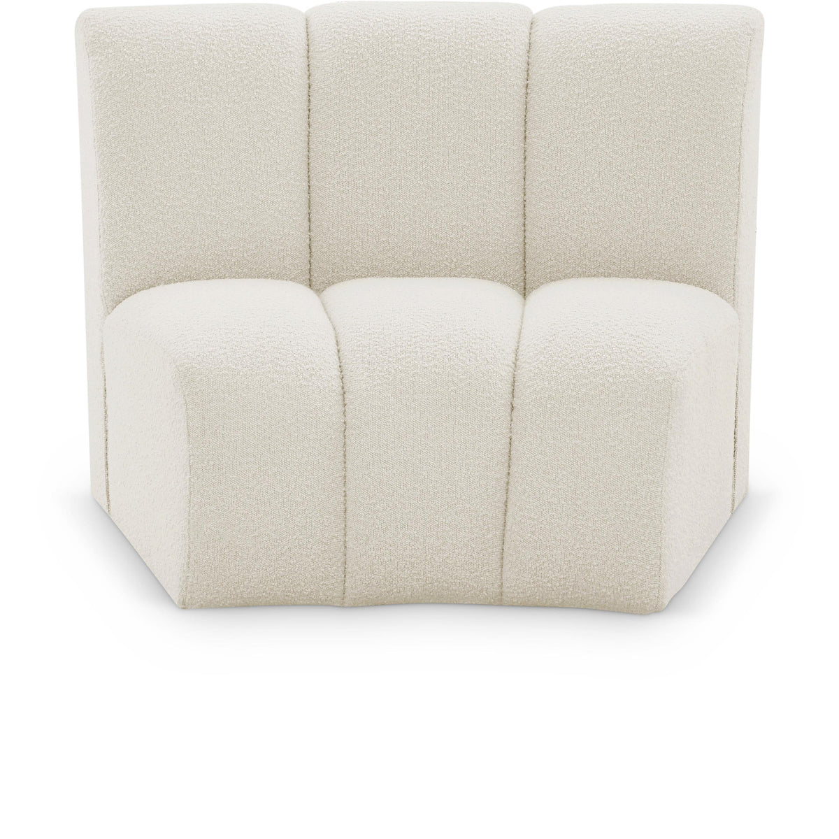 Meridian Infinity Cream Boucle Fabric Modular Chair