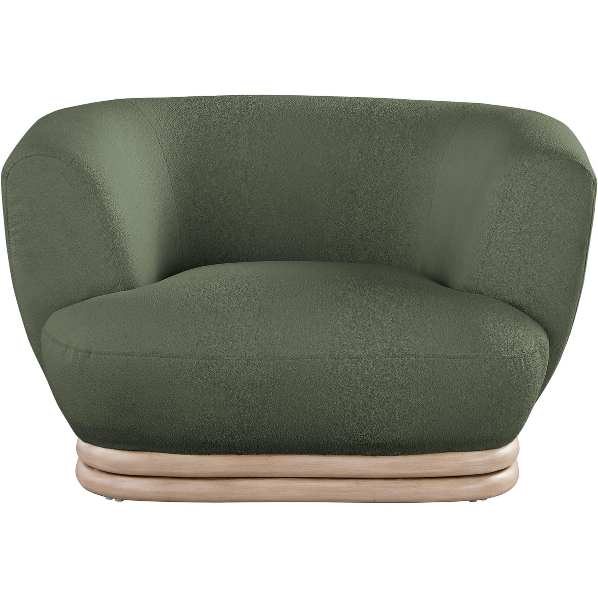Meridian Kipton Green Boucle Fabric Chair
