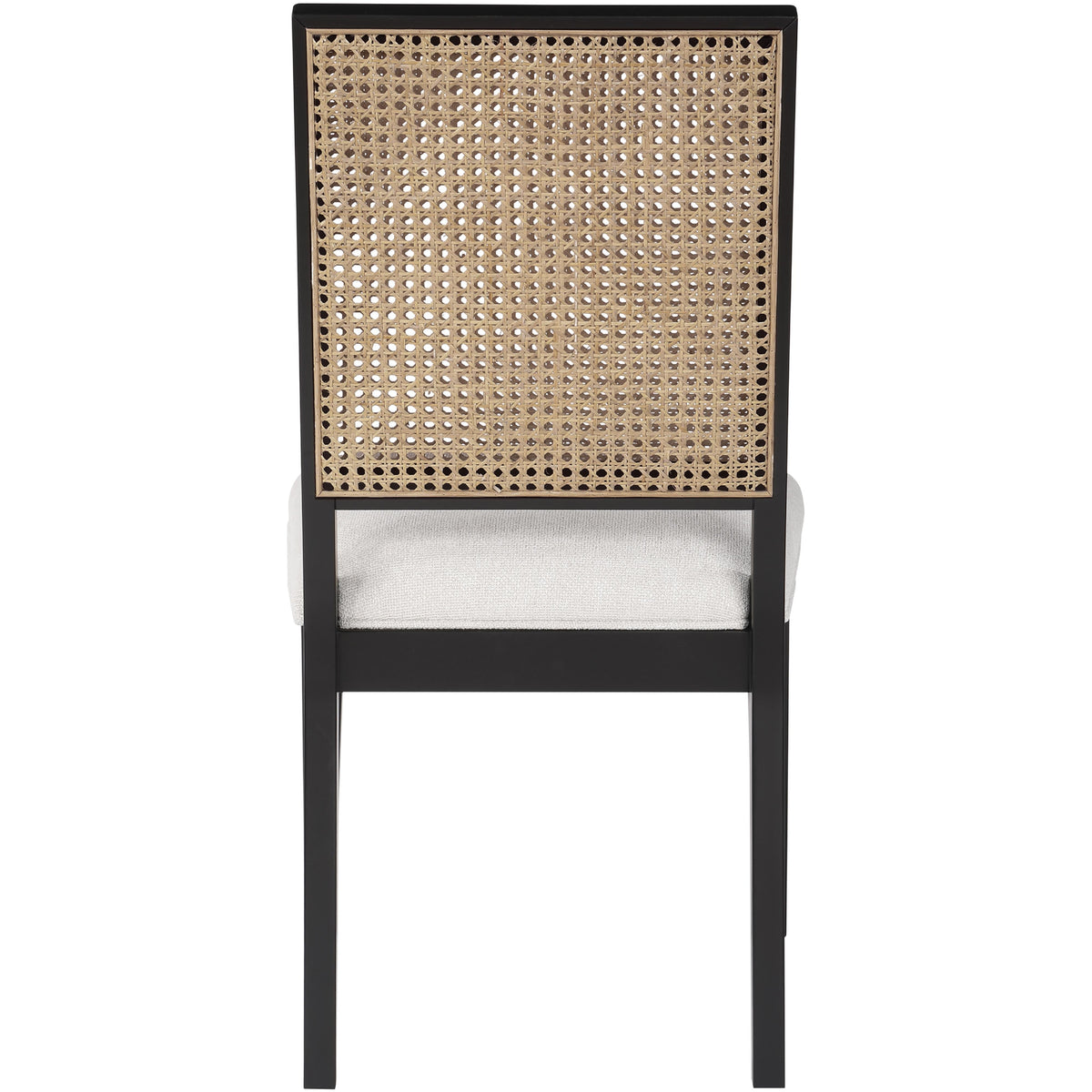 Meridian Butterfly Cream Linen Textured Fabric Dining Chair
