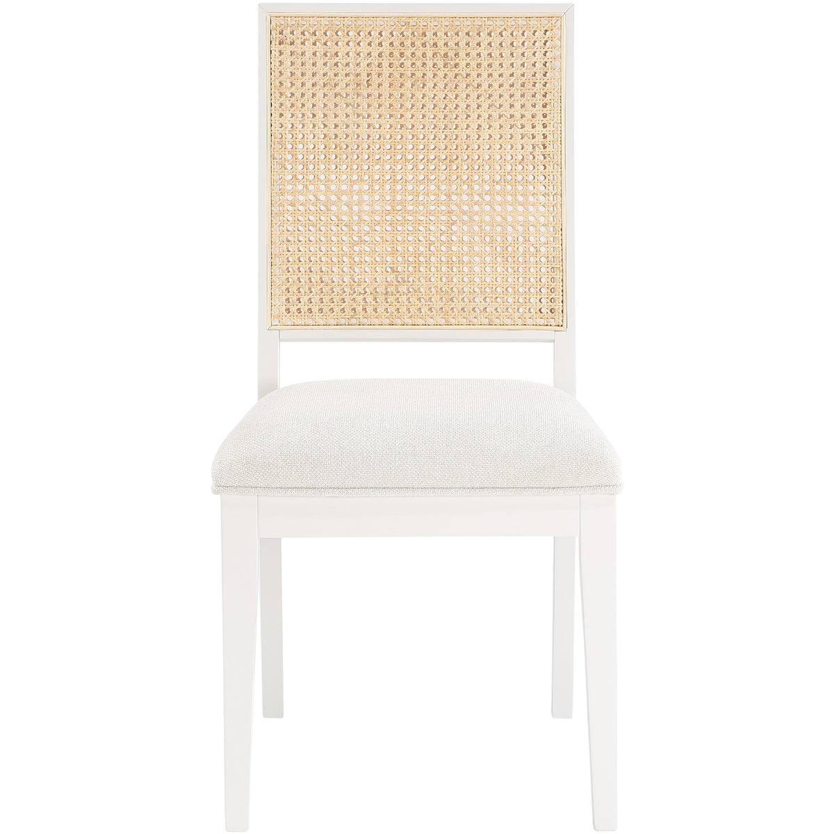 Meridian Butterfly Cream Linen Textured Fabric Dining Chair