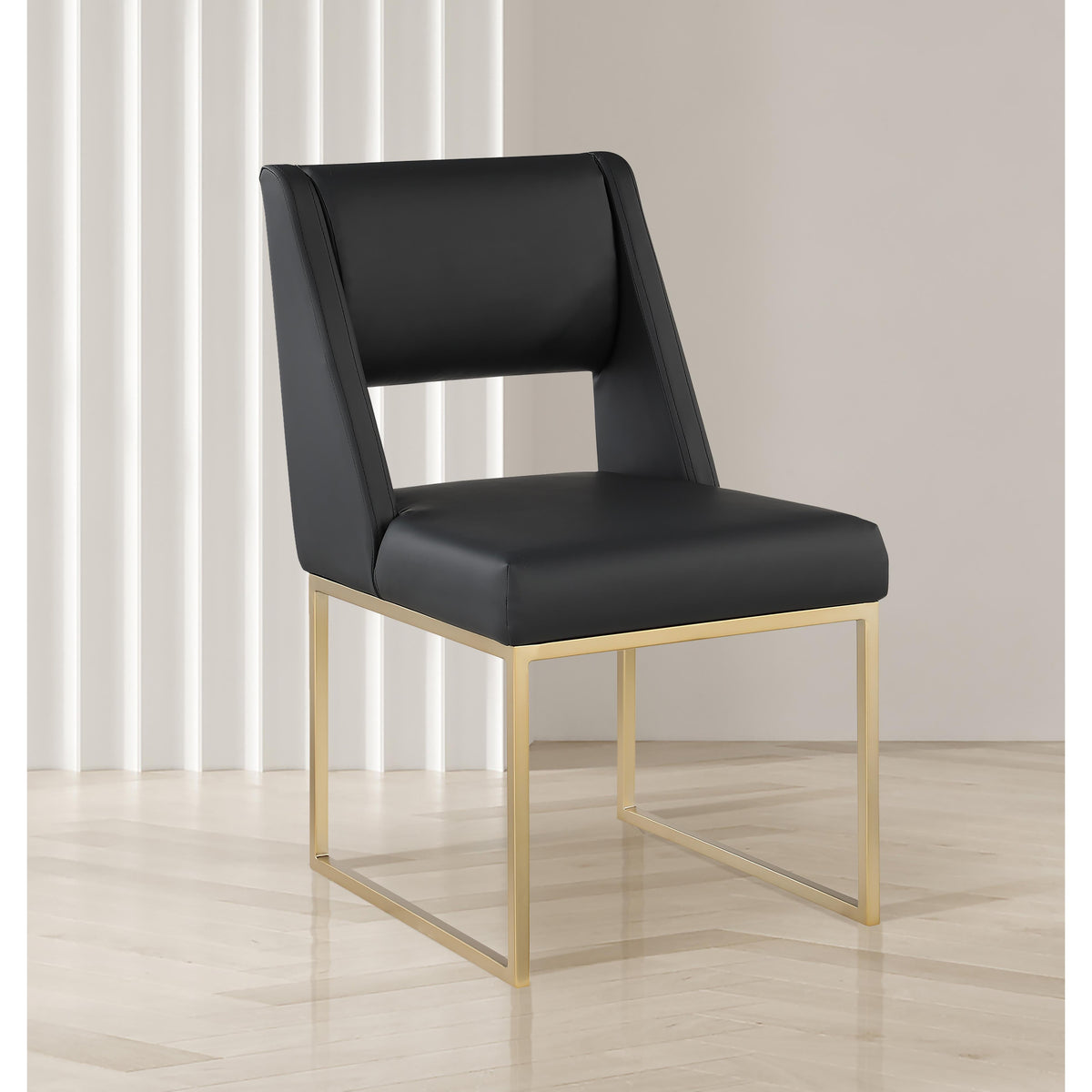 Meridian Jayce Black Vegan Leather Dining Chair