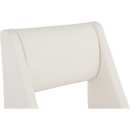 Meridian Jayce Cream Vegan Leather Dining Chair