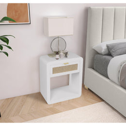 Meridian Langham White Night Stand