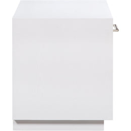 Meridian Avery White Wood Veneer Night Stand