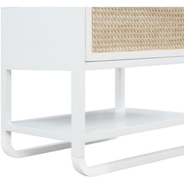 Meridian Sage White Wood Veneer Night Stand