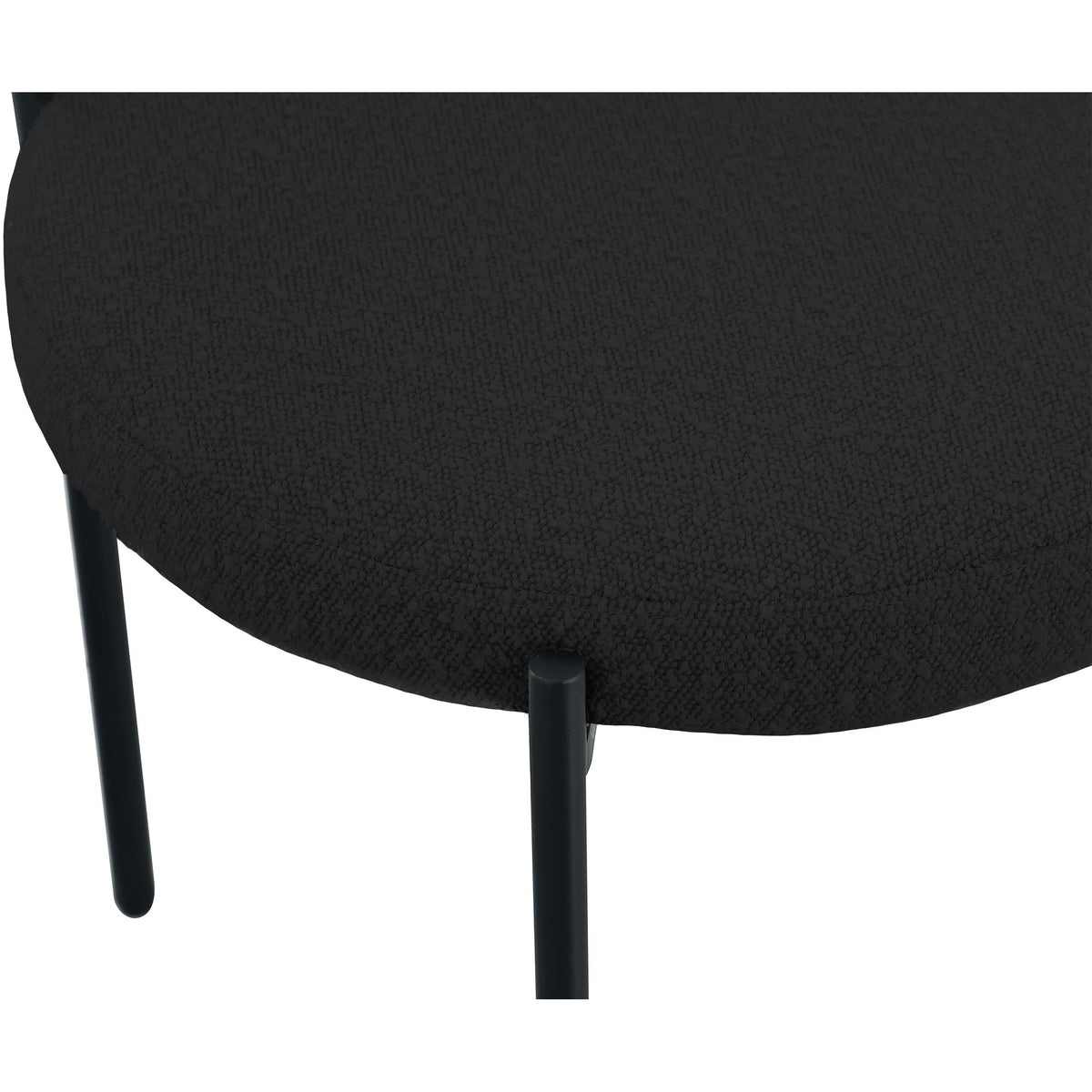 Meridian Beacon Black Boucle Fabric Dining Chair