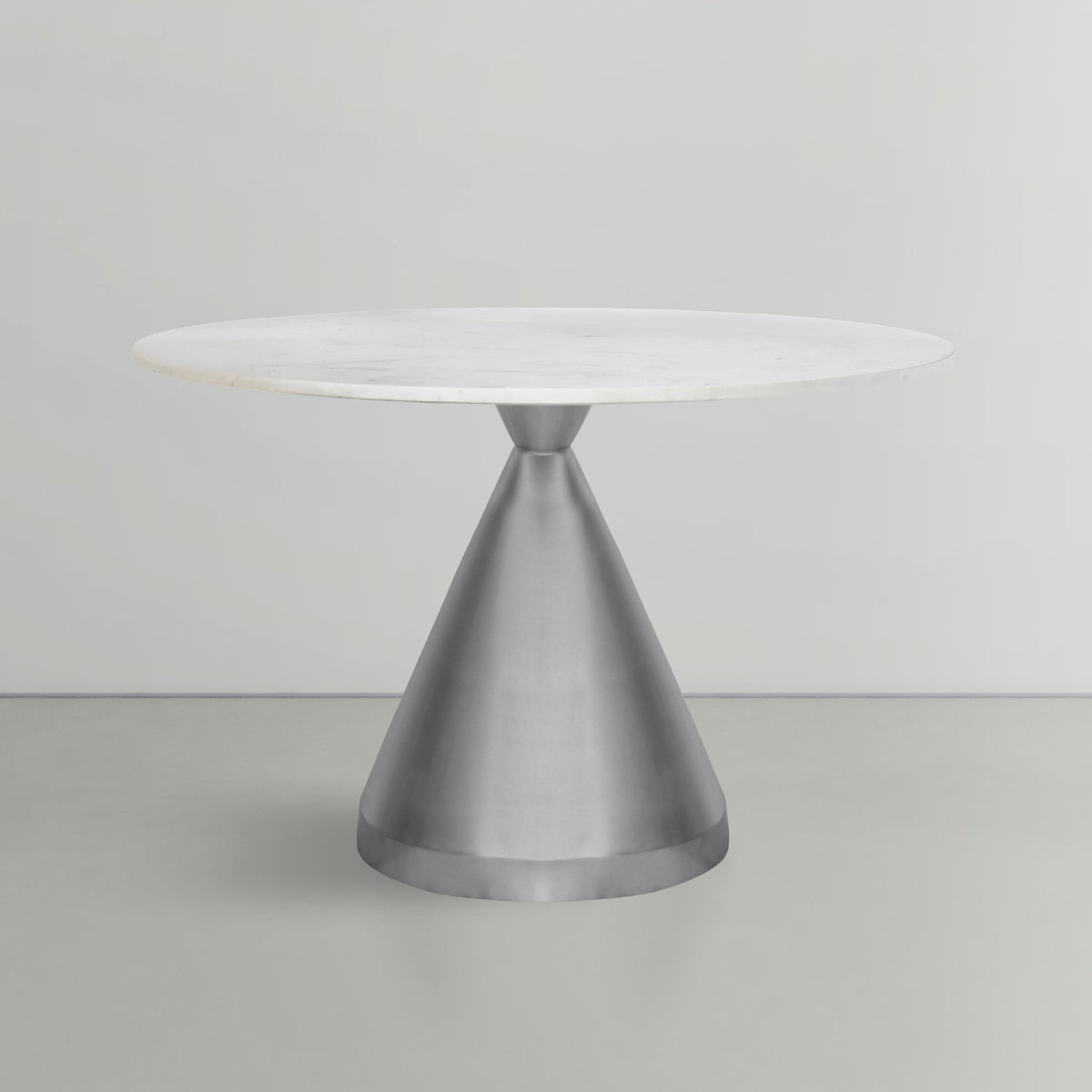 Meridian Emery White Marble Dining Table