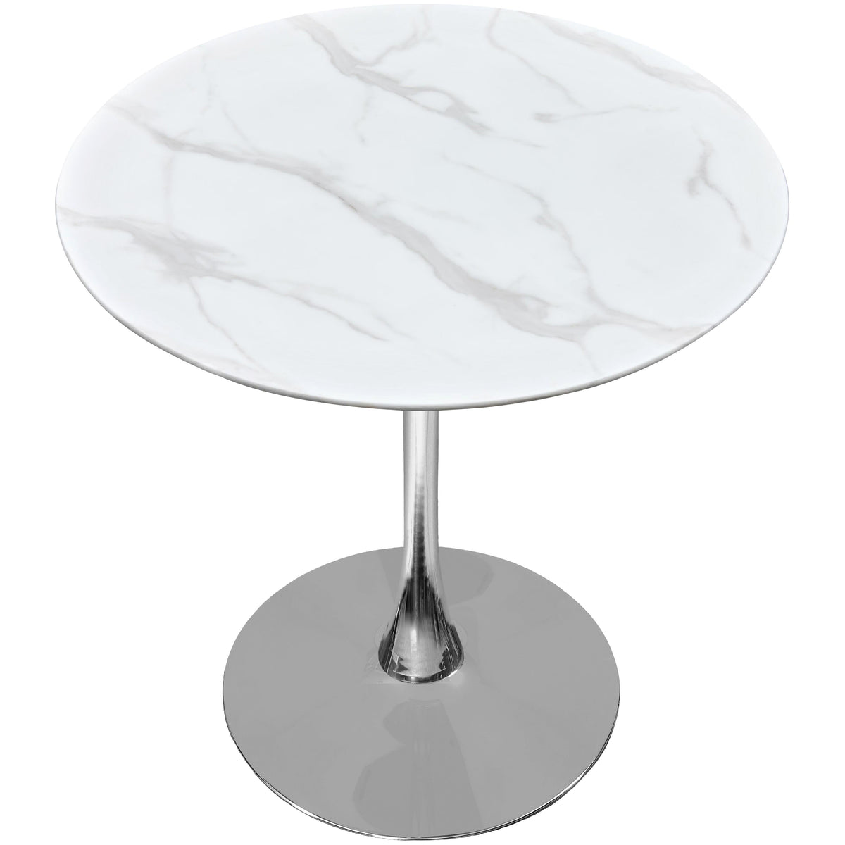 Meridian Holly Chrome Counter Height Table (3 Boxes)