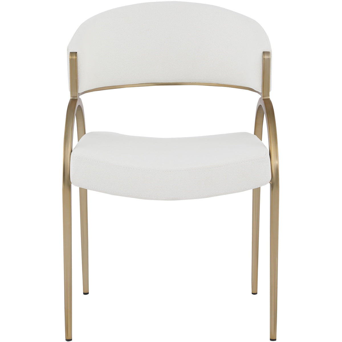 Meridian Privet Cream Linen Textured Fabric Dining Chair
