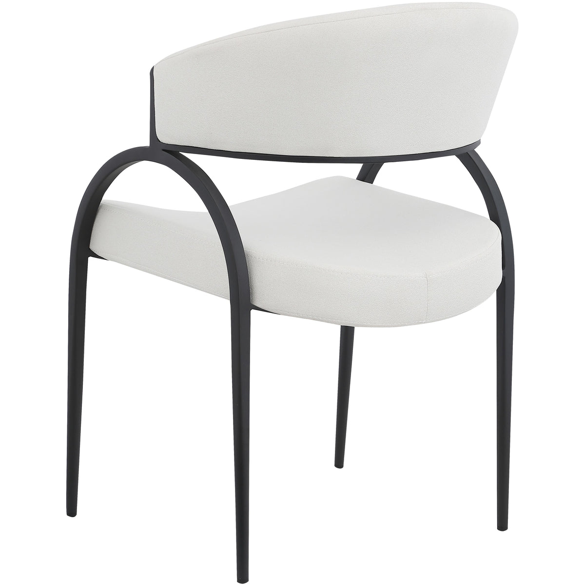 Meridian Privet Cream Linen Textured Fabric Dining Chair