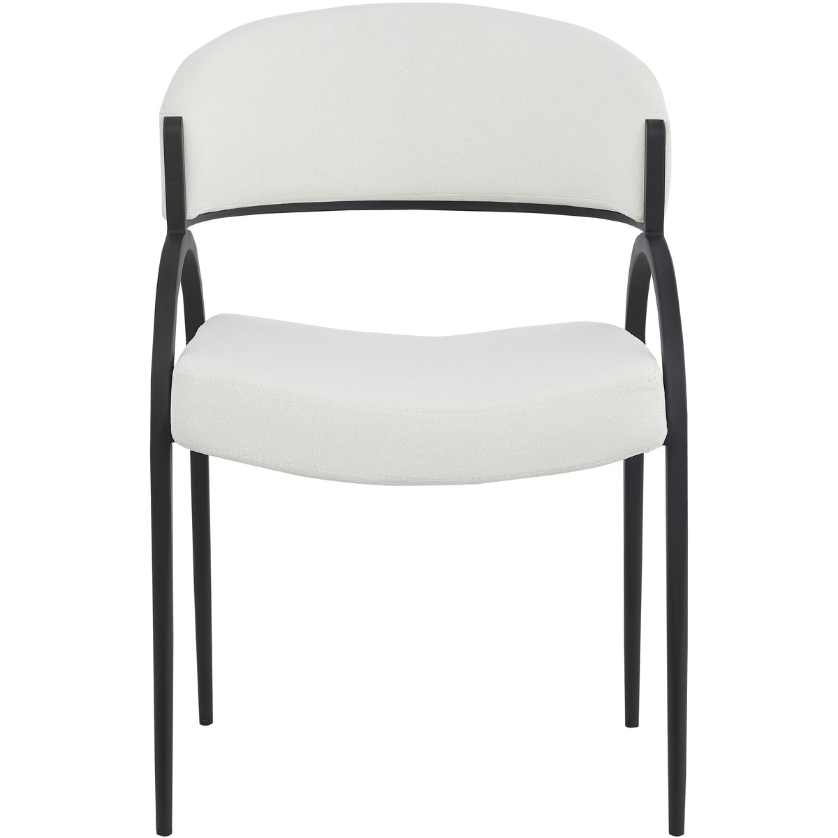 Meridian Privet Cream Linen Textured Fabric Dining Chair