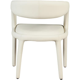 Meridian Sylvester Cream Vegan Leather Dining Chair