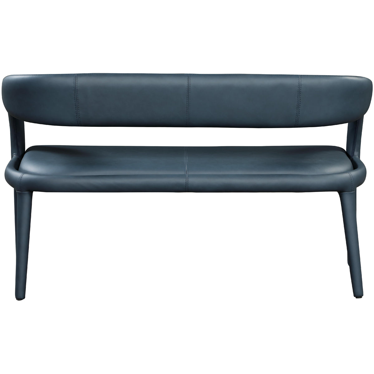 Meridian Sylvester Navy Vegan Leather Bench