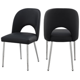 Meridian Logan Black Vegan Leather Dining Chair