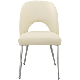 Meridian Logan Cream Vegan Leather Dining Chair