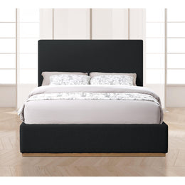 Meridian Monaco Black Boucle Fabric King Bed