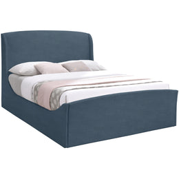 Meridian Tess Blue Velvet King Bed (3 Boxes)