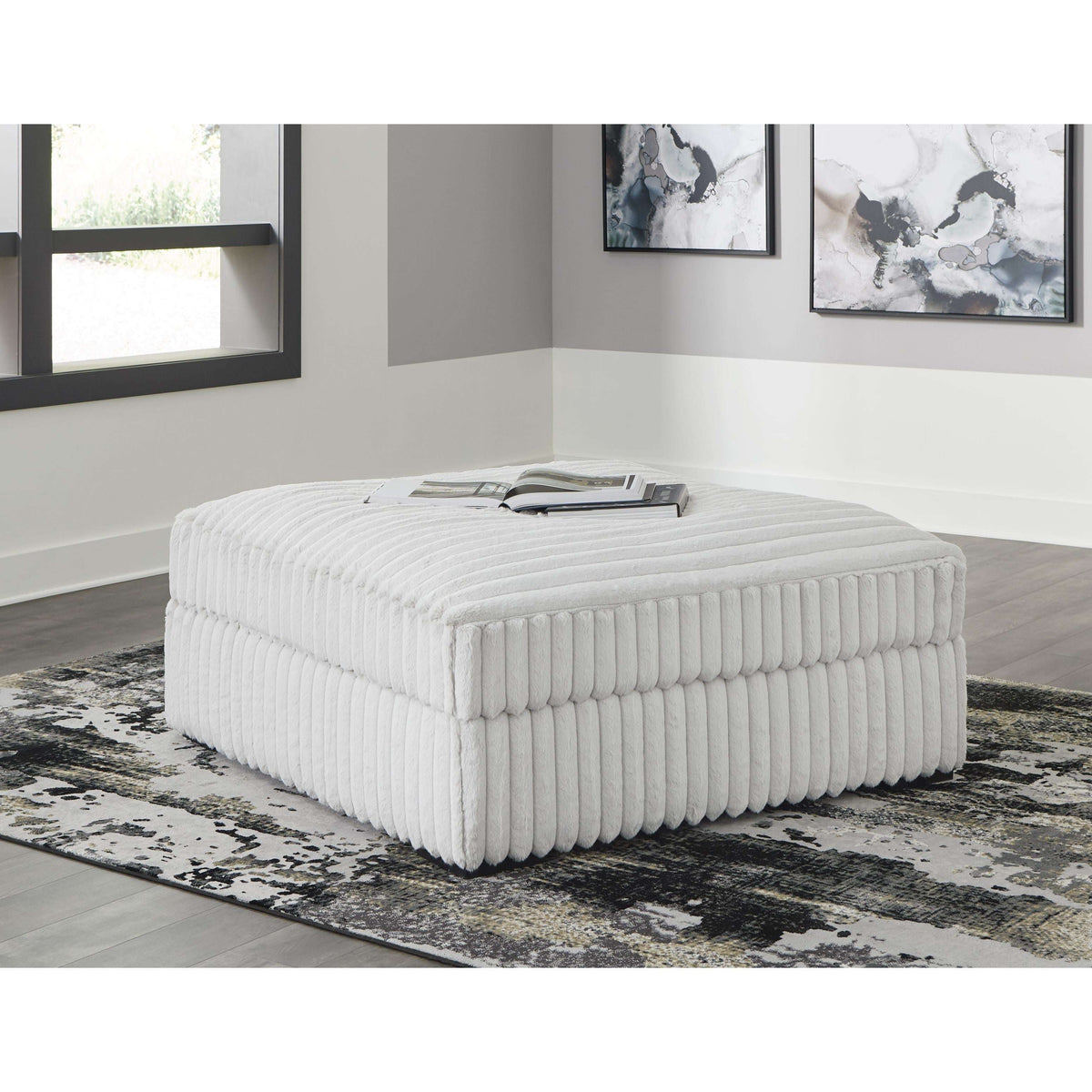 Swipe Furniture Exclusive Design Stupendous Fabric Ottoman 2590308