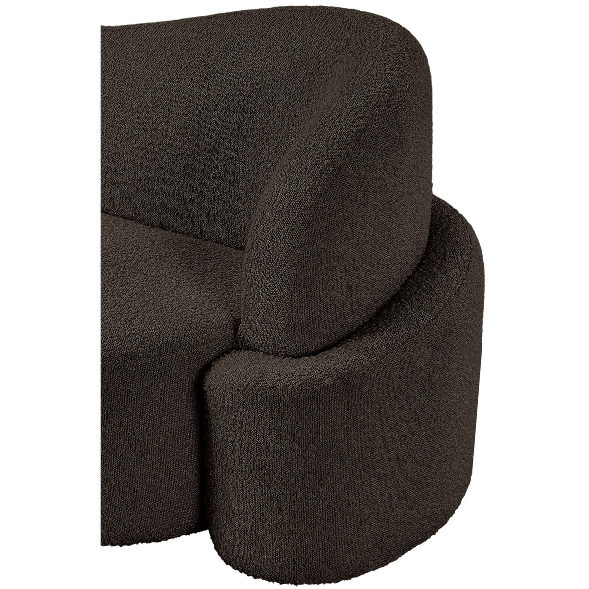 Meridian Principessa Brown Boucle Fabric Chair