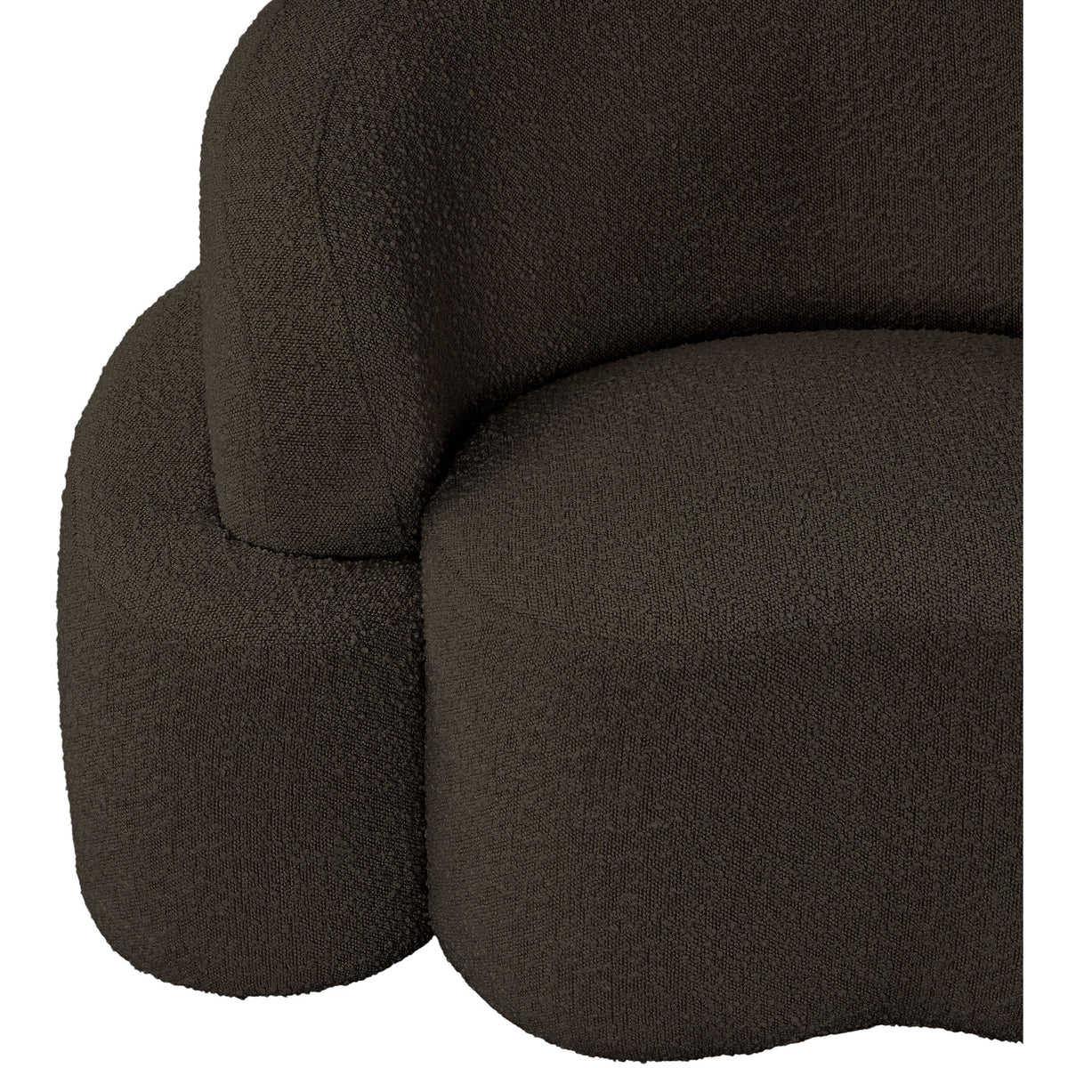 Meridian Principessa Brown Boucle Fabric Chair