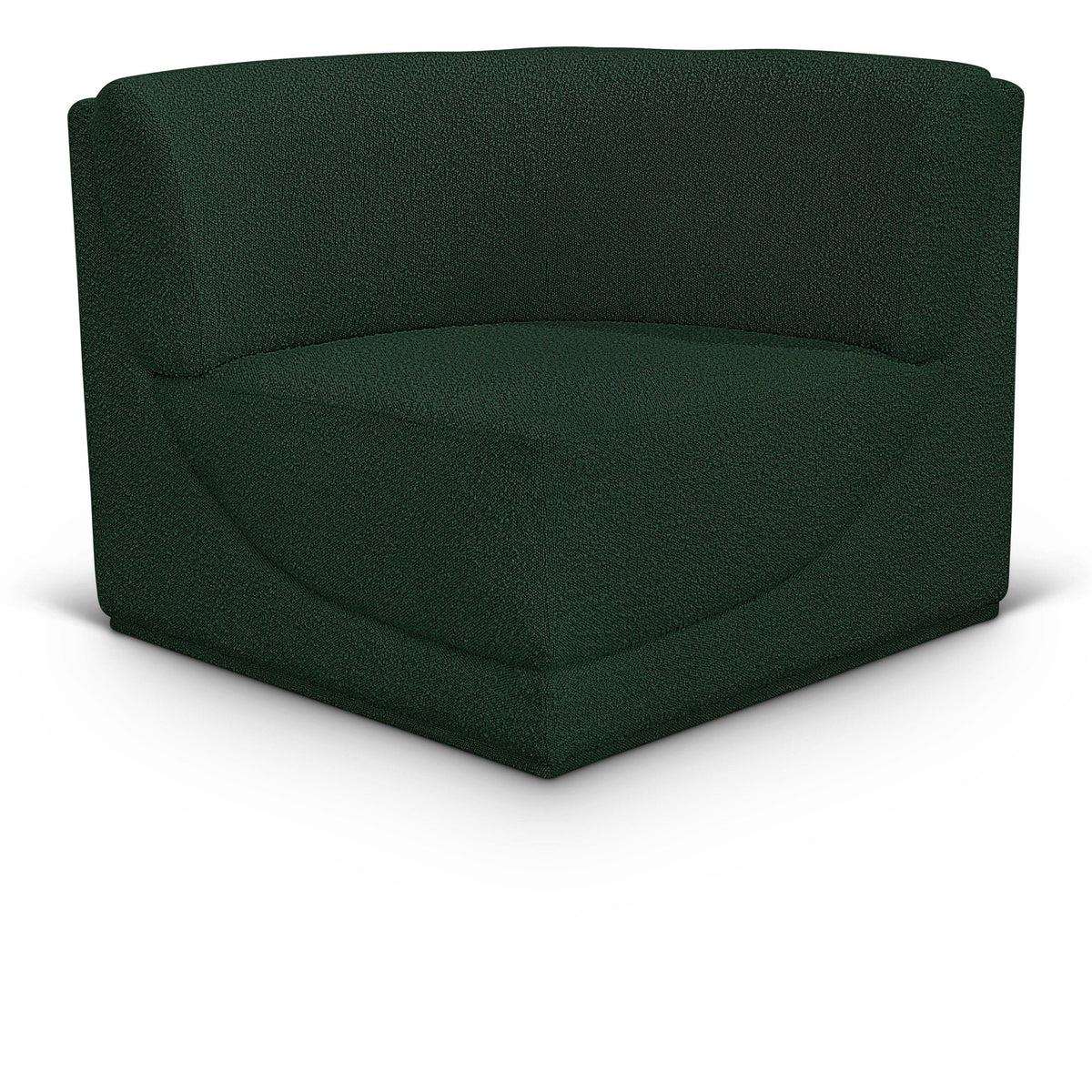 Meridian Ollie Green Boucle Fabric Corner