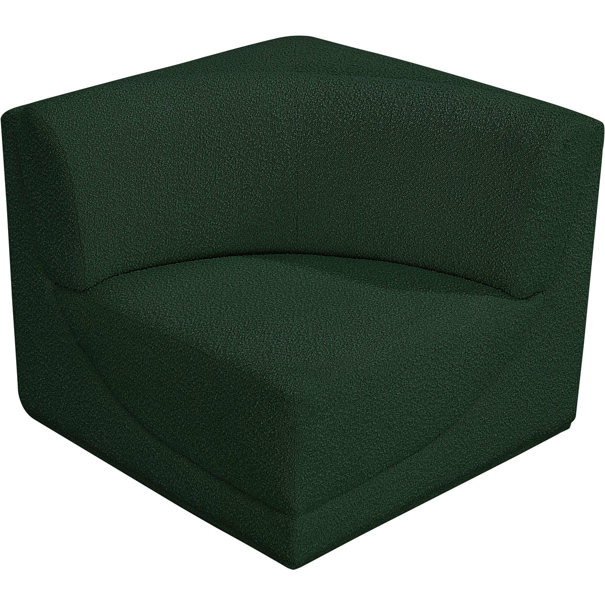 Meridian Ollie Green Boucle Fabric Corner