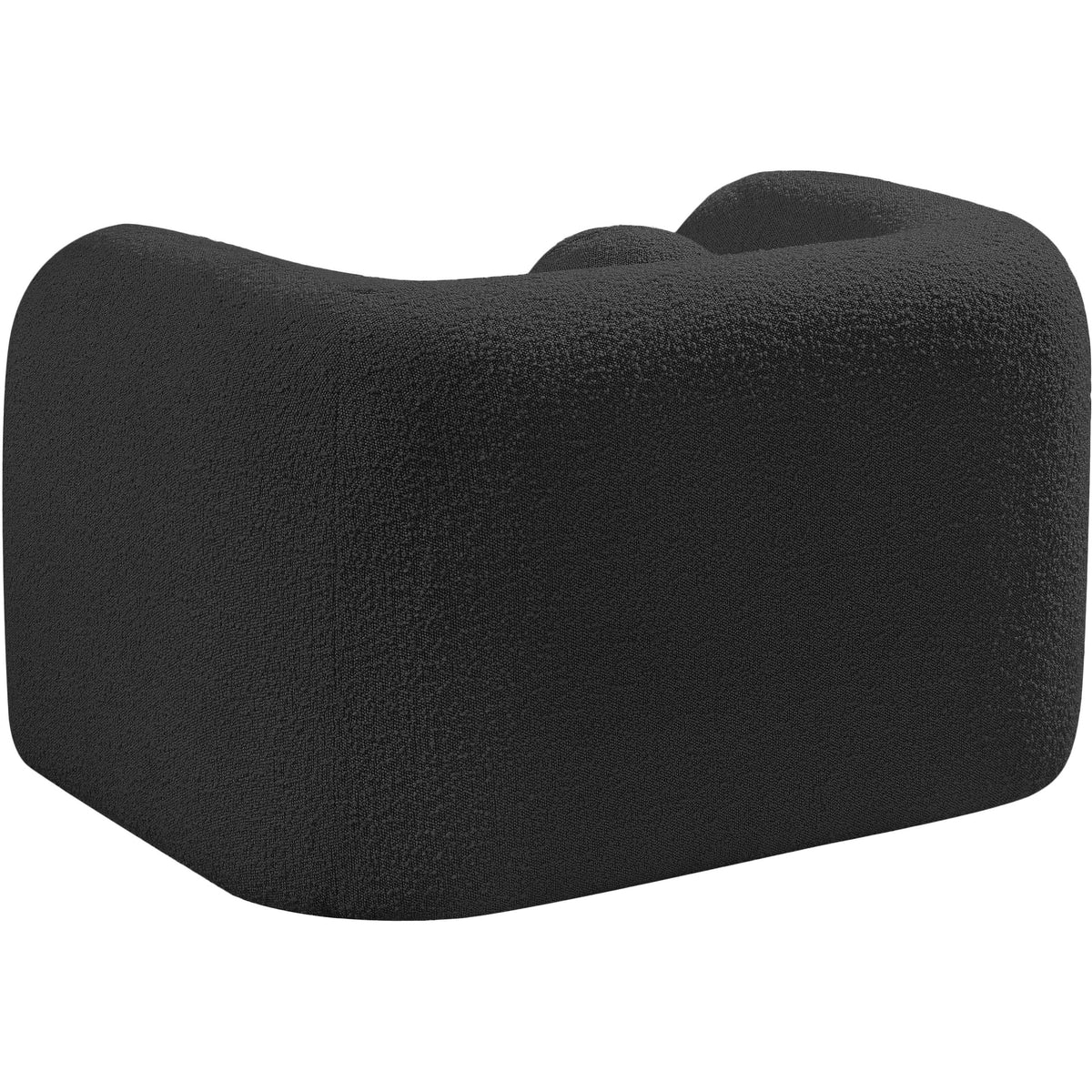 Meridian Emory Black Boucle Fabric Chair