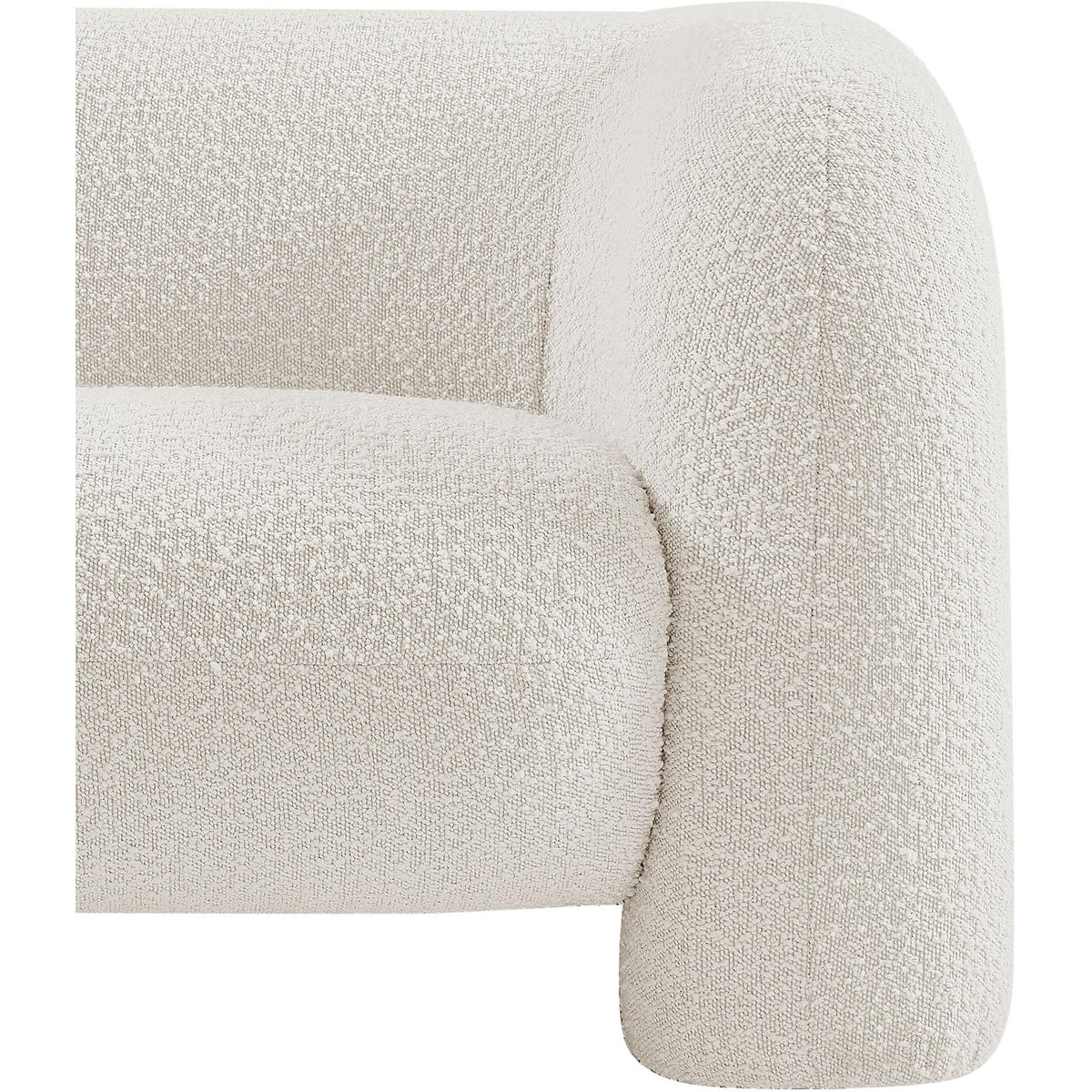 Meridian Emory Cream Boucle Fabric Chair