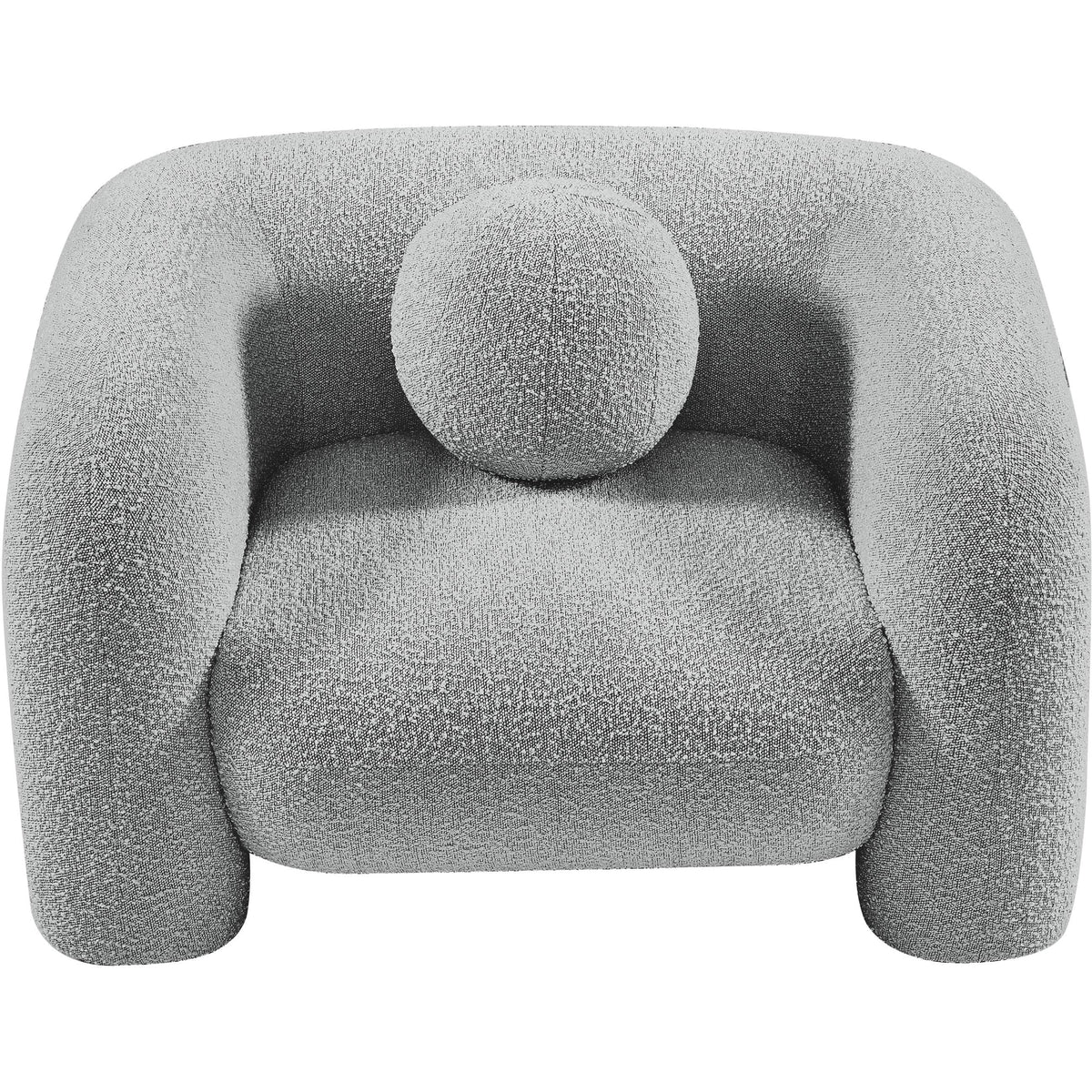 Meridian Emory Grey Boucle Fabric Chair