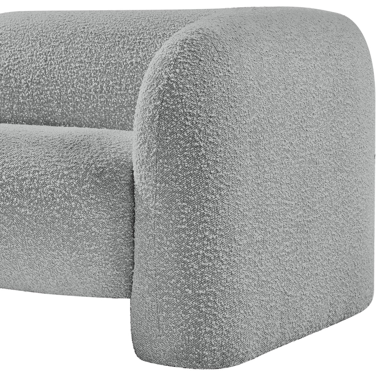 Meridian Emory Grey Boucle Fabric Chair