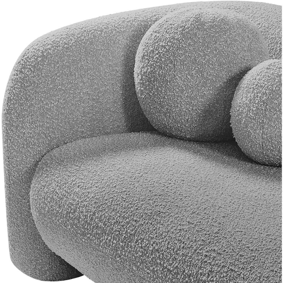 Meridian Emory Grey Boucle Fabric Chair