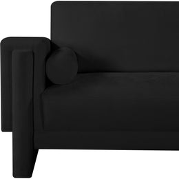 Meridian Madeline Black Chenille Fabric Chair