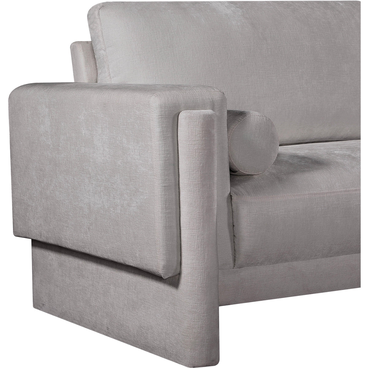 Meridian Madeline Grey Chenille Fabric Chair