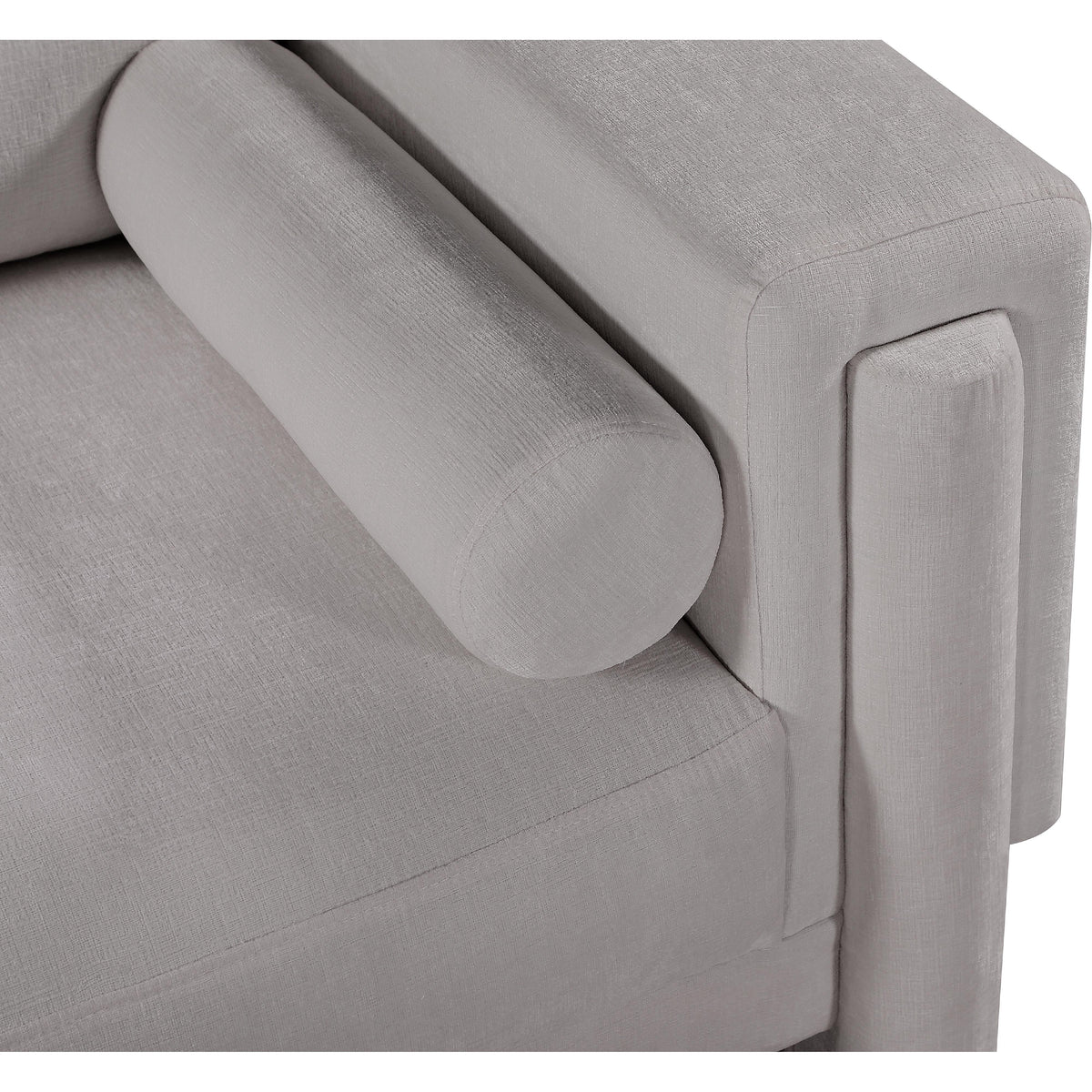 Meridian Madeline Grey Chenille Fabric Chair