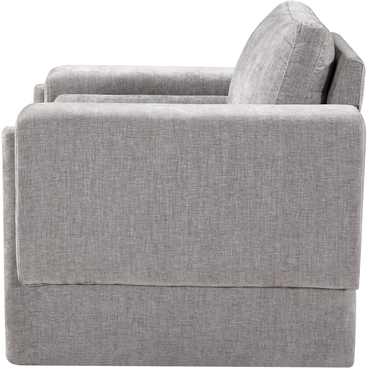 Meridian Madeline Grey Chenille Fabric Chair