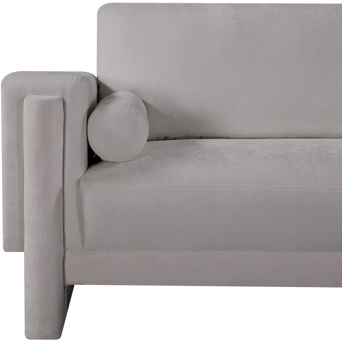 Meridian Madeline Grey Chenille Fabric Chair
