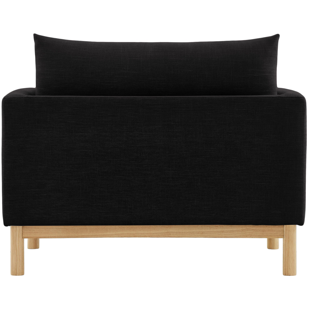 Meridian Langham Black Linen Textured Fabric Chair