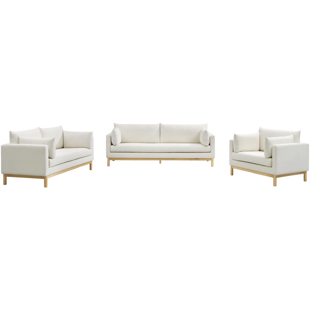 Meridian Langham Cream Linen Textured Fabric Chair