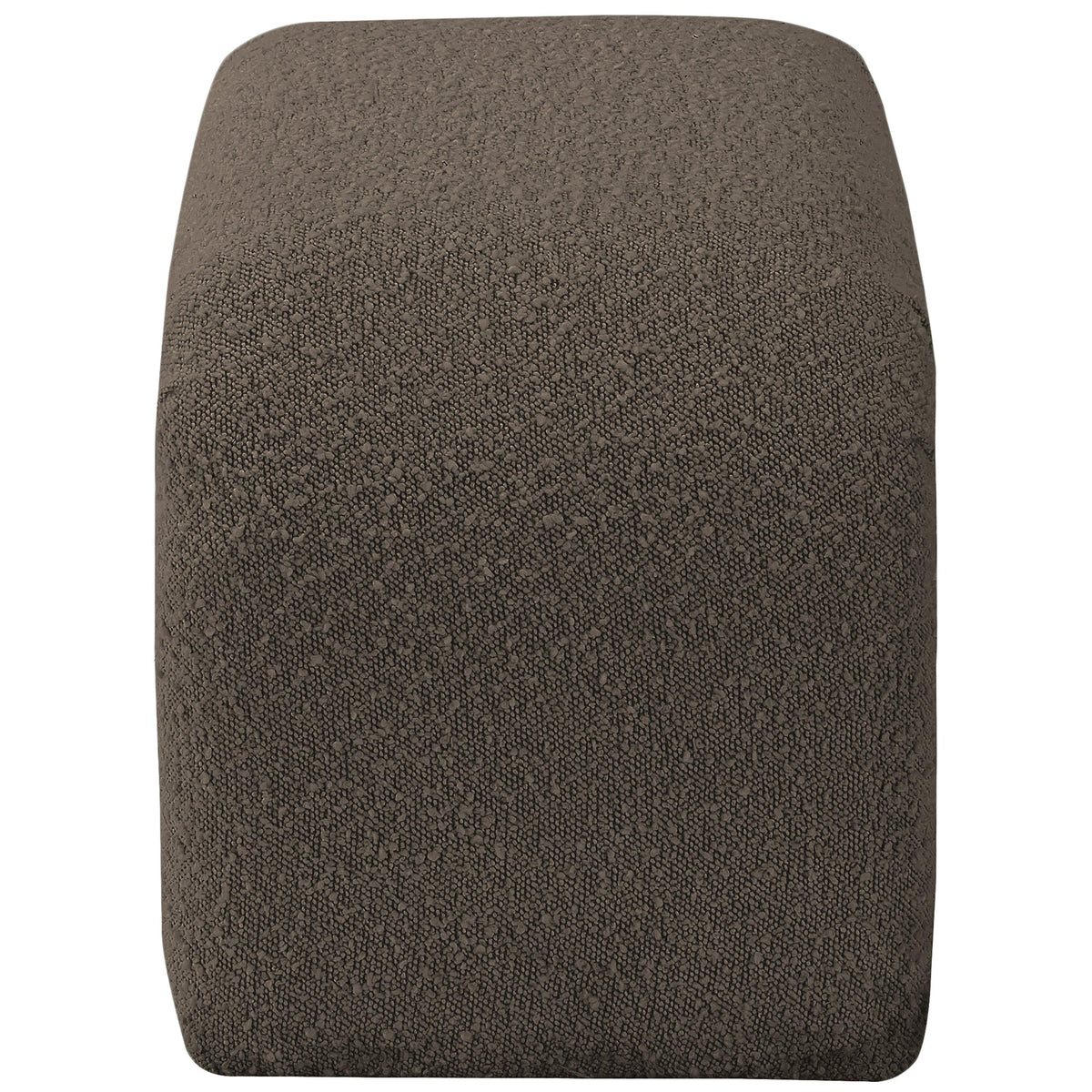 Meridian Niagara Brown Boucle Fabric Bench