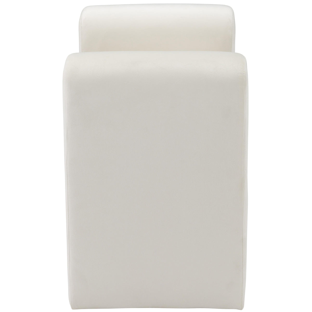 Meridian Sloan Cream Velvet Bench