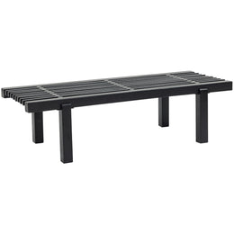 Meridian Naya Cognac Chenille Fabric Bench