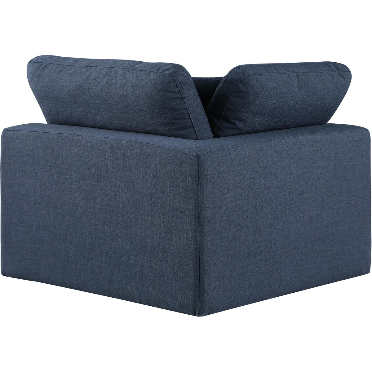 Meridian Comfy Navy Linen Textured Fabric Modular Corner Chair