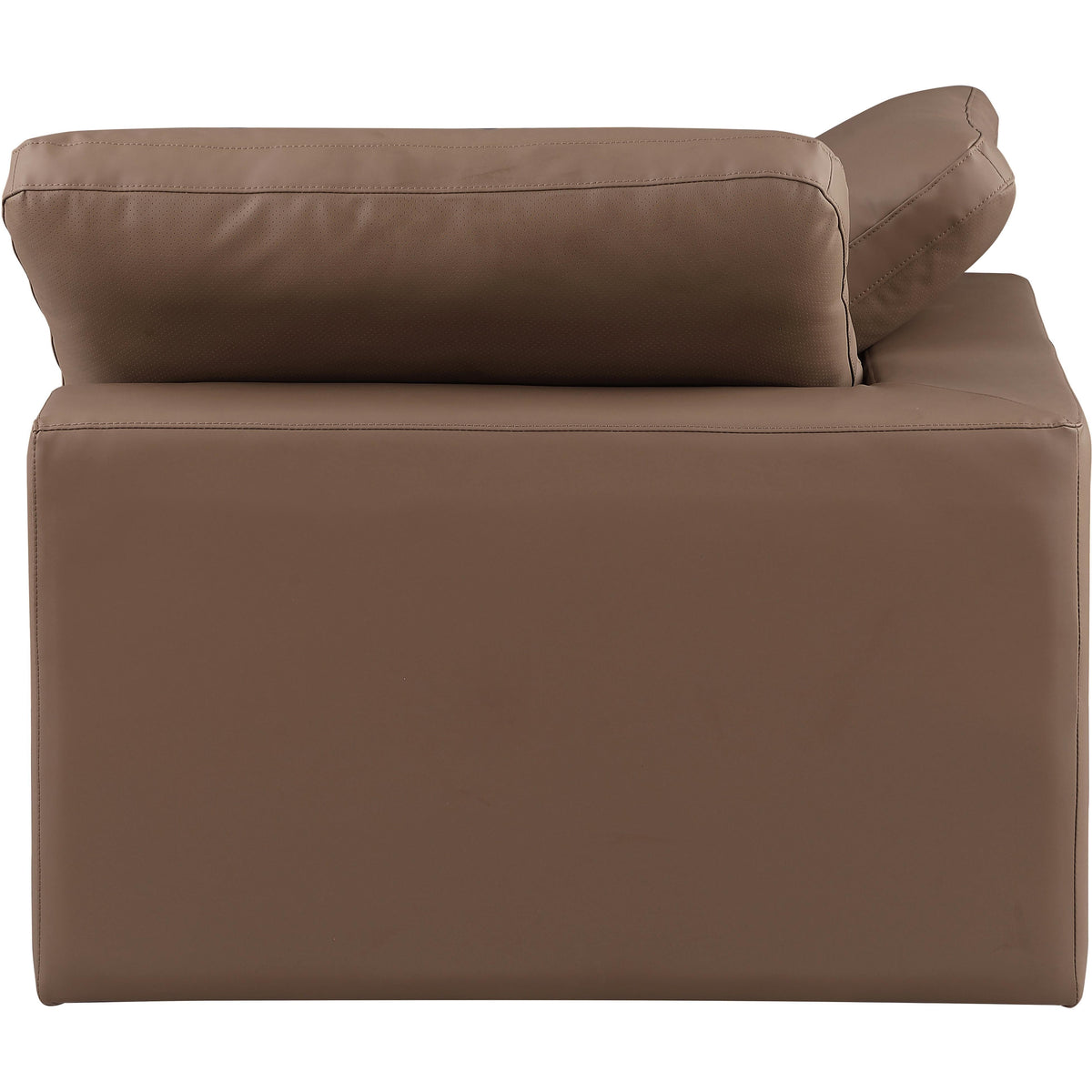 Meridian Comfy Brown Vegan Leather Modular Corner Chair