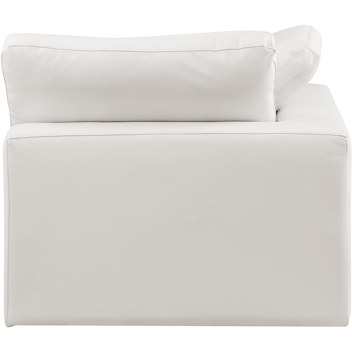 Meridian Comfy Cream Vegan Leather Modular Corner Chair